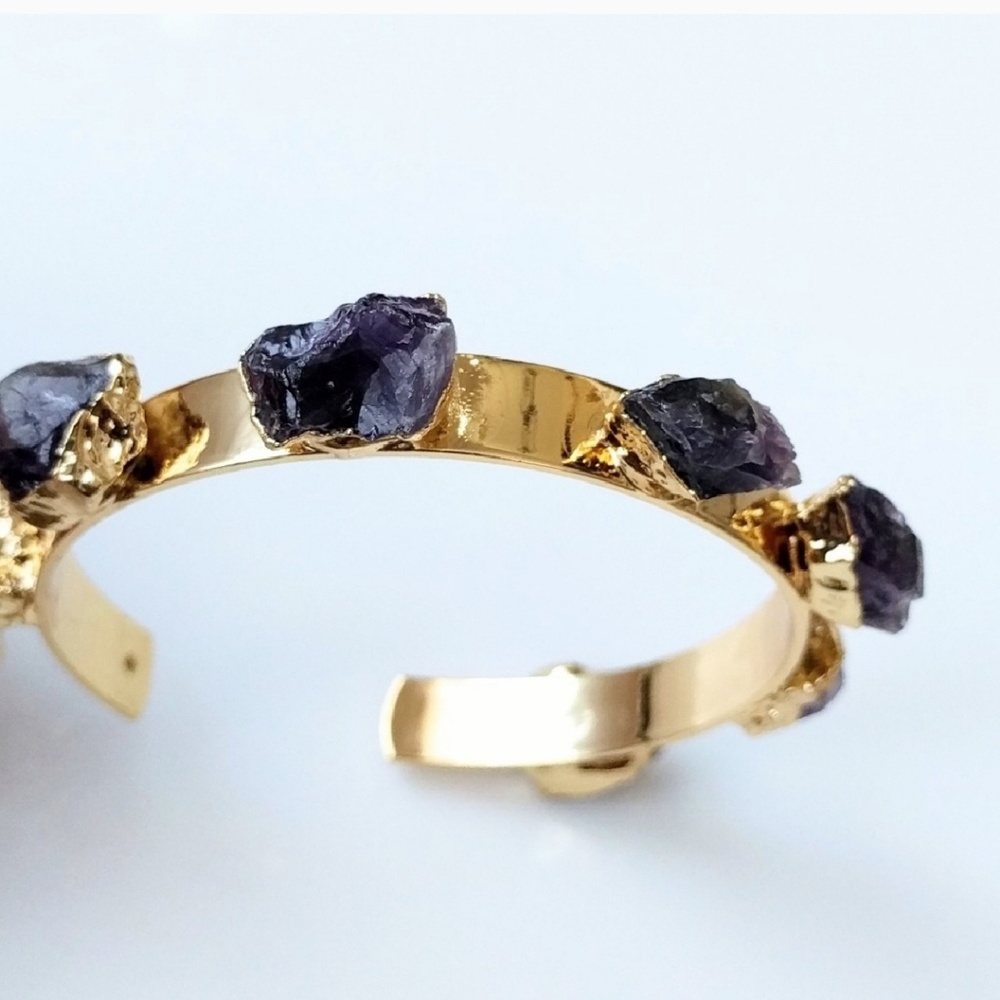 Amethyst Bangle Bracelet - Picture 2 of 5